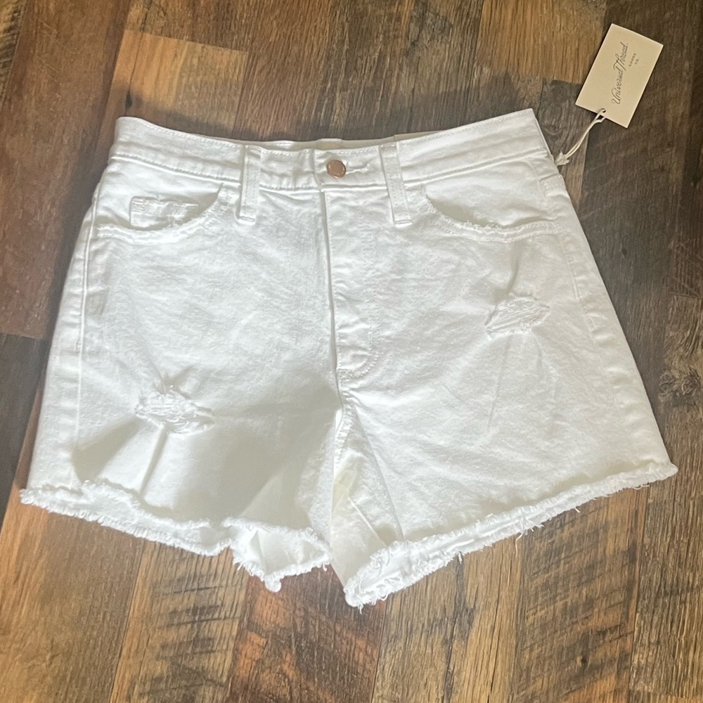 NWT White Highest Rise Shortie Shorts